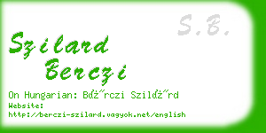 szilard berczi business card